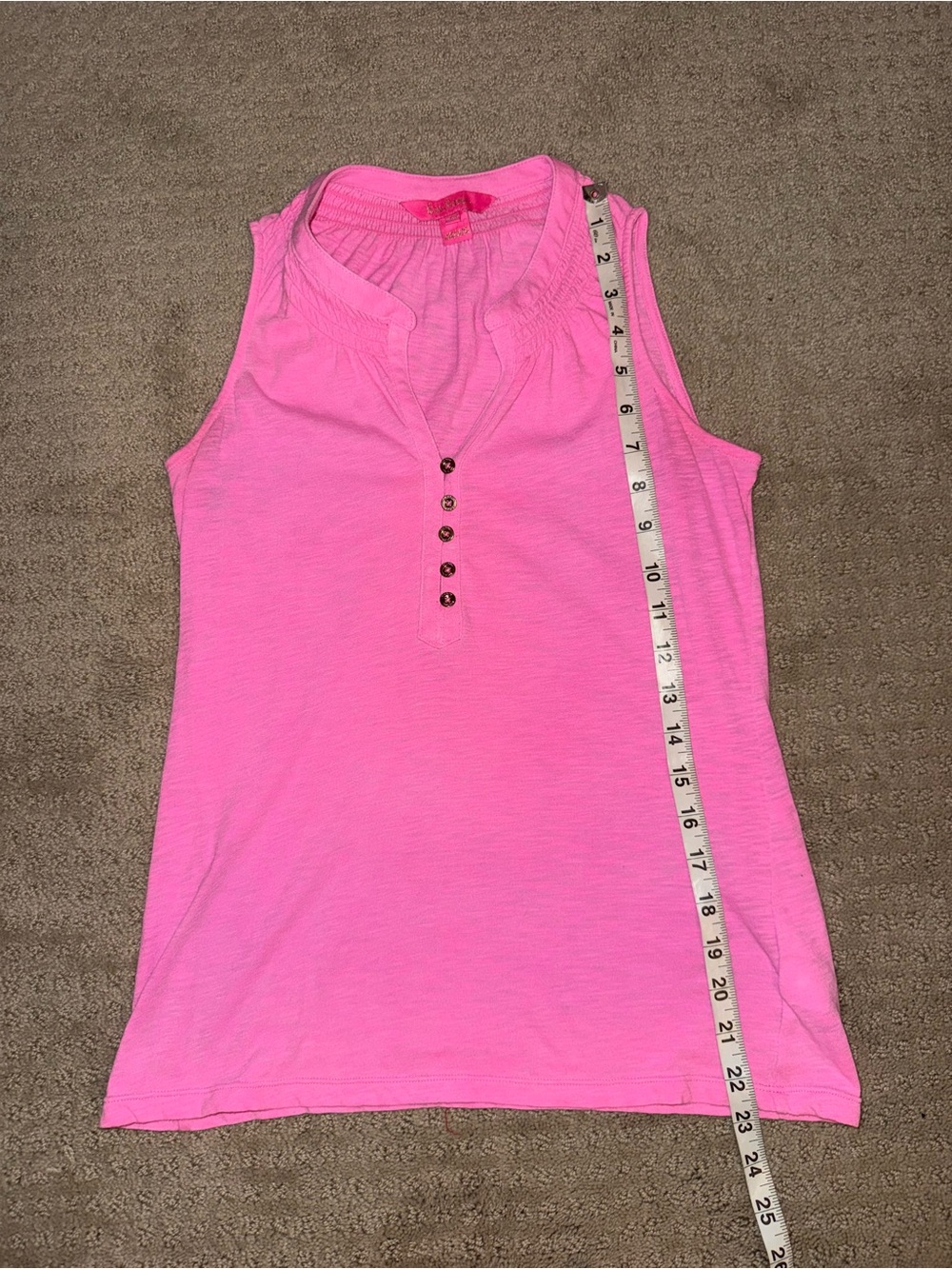 Lilly Pulitzer Pink Buttoned Top Size XXS - Picture 6 of 8